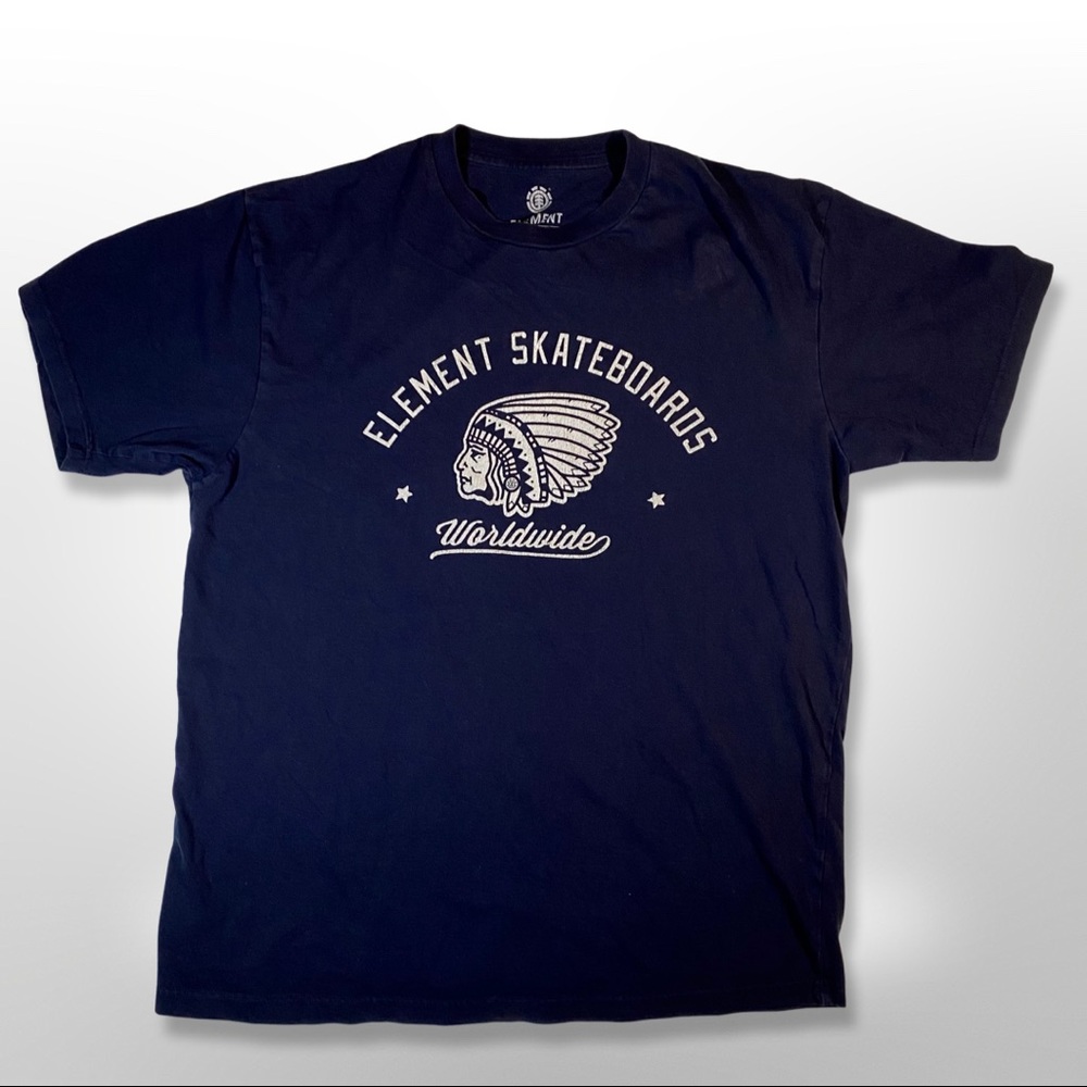 element skateboarding skater tee navy blue